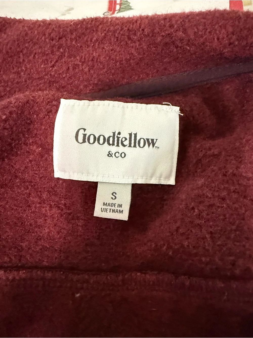 Goodfellow & Co Burgundy Full-Zip Performance Jacket